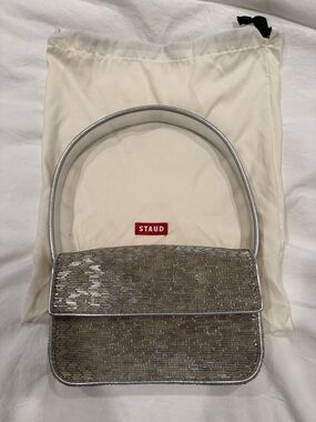 STAUD Accessories Silver Tommy
Beaded Bag NWOT